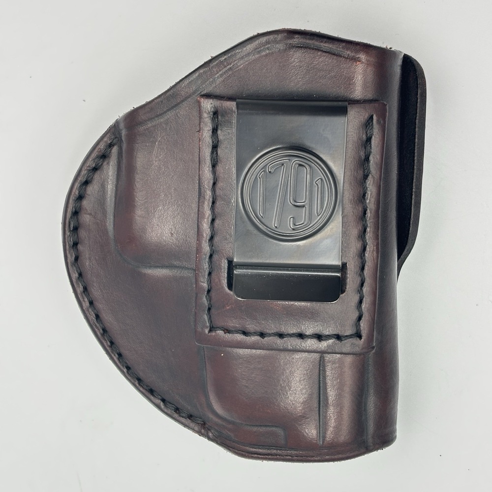 1791 Leather Holster 4-Way IWB OWB Right Hand Unknown Fit Size Dark Brown - Picture 4 of 12